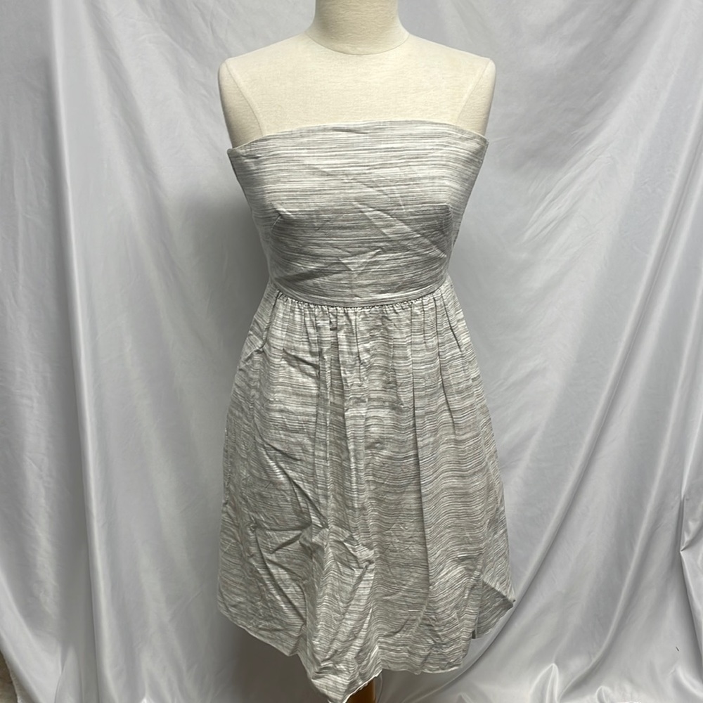 Banana Republic Strapless Off White Linen Dress Size 4